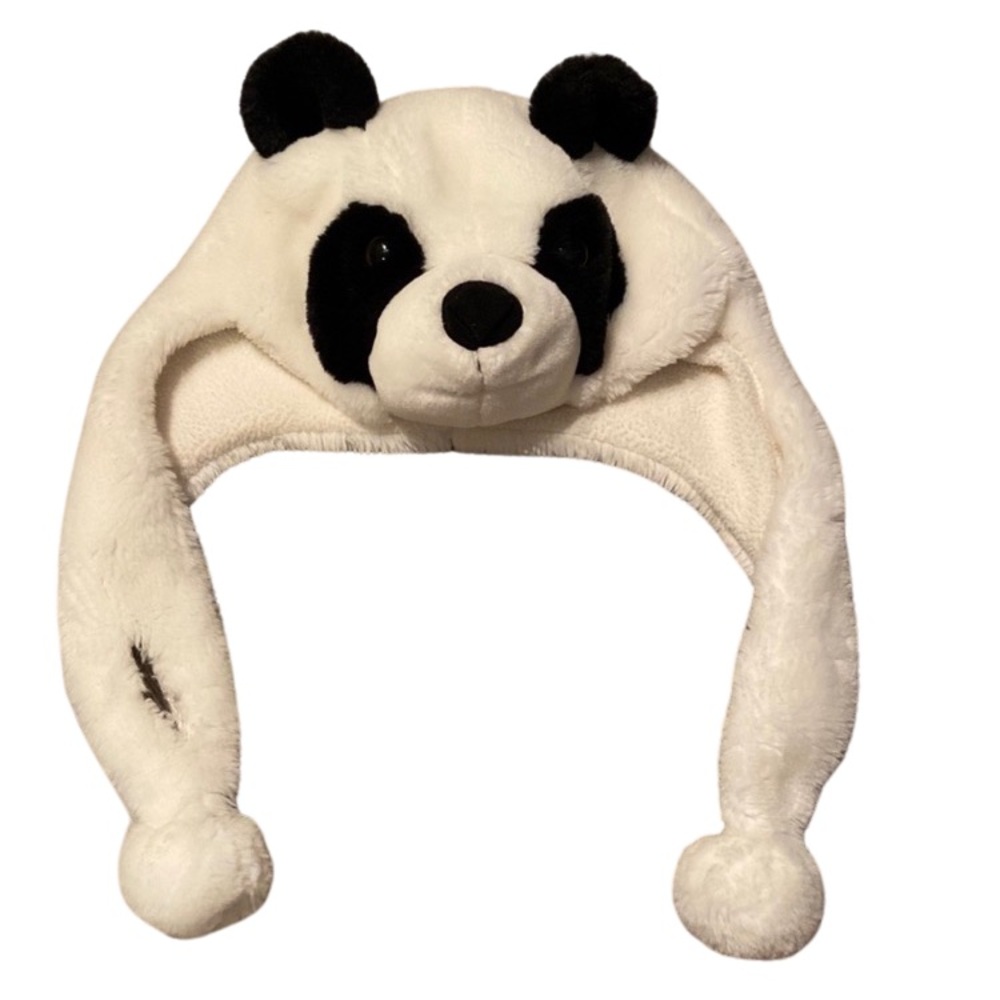 Panda bear toques, ear warmer and scarf.